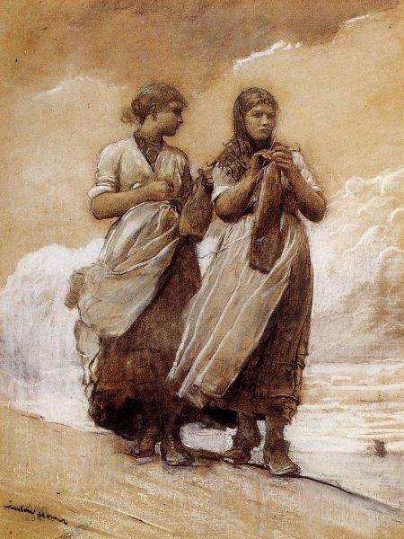 Fishergirls on Shore, Tynemouth