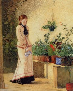 Girl Watering Plants